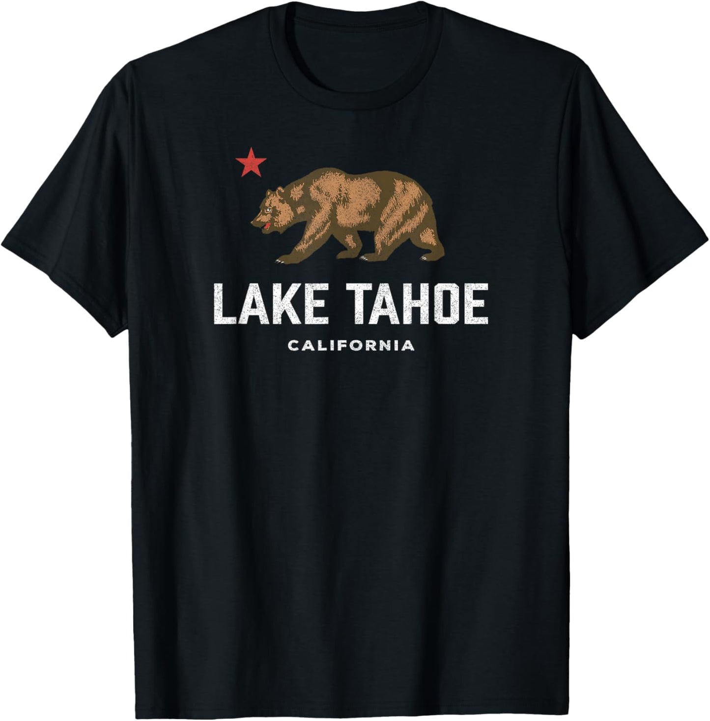 Vintage Lake Tahoe California Bear Souvenir T-Shirt - T-Shirt | Black