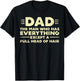 Dad Man Who Has Everything Hair Funny Fathers Day Papa Daddy T-Shirt - T-Shirt | Black