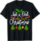 Just A Girl Who Loves Christmas Funny Xmas Holiday Girls T-Shirt - T-Shirt | Black