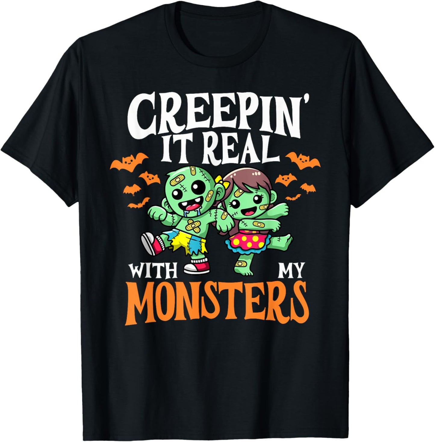 Creepin It Real Monster School Teacher Principal Halloween T-Shirt - T-Shirt | Black