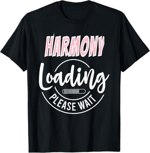 Harmony Custom Personalized Baby Loading Shower Arrival Item T-Shirt - T-Shirt | Black