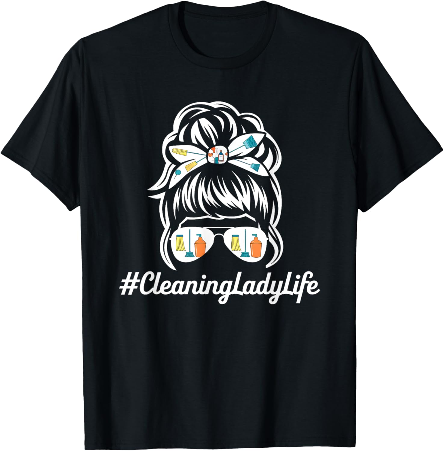 Cleaning Lady Life - Housekeeper Houseworker Housemaid T-Shirt - T-Shirt | Black