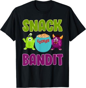 Halloween Costume SNACK BANDIT Funny Kids Halloween T-Shirt - T-Shirt | Black