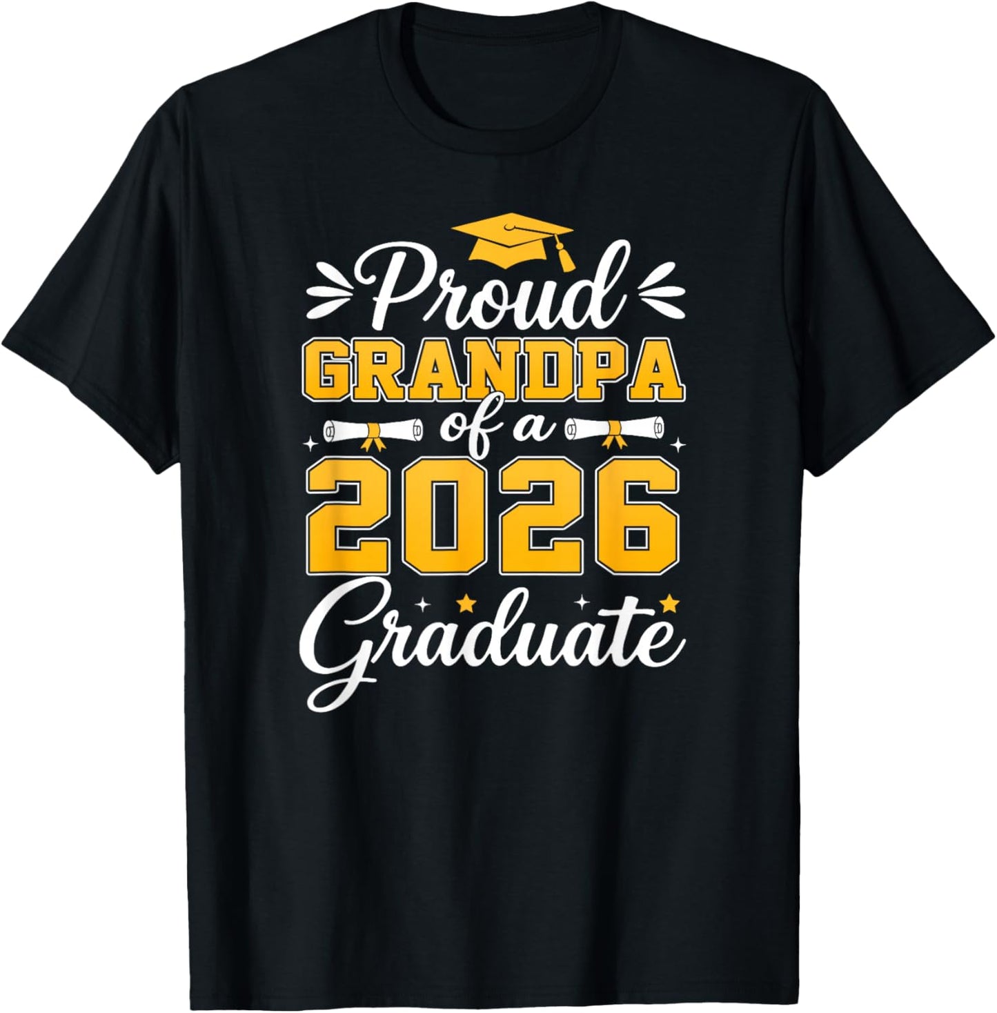 Proud Grandpa of A Class of 2026 Graduate Senior Graduation T-Shirt - T-Shirt | Black