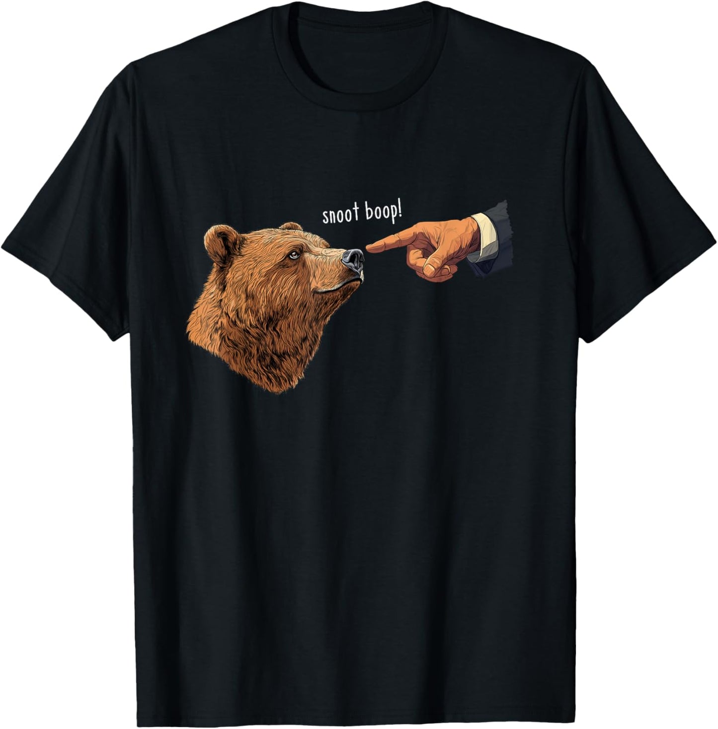 Snoot Boop Bear Funny and Kids T-Shirt - T-Shirt | Black