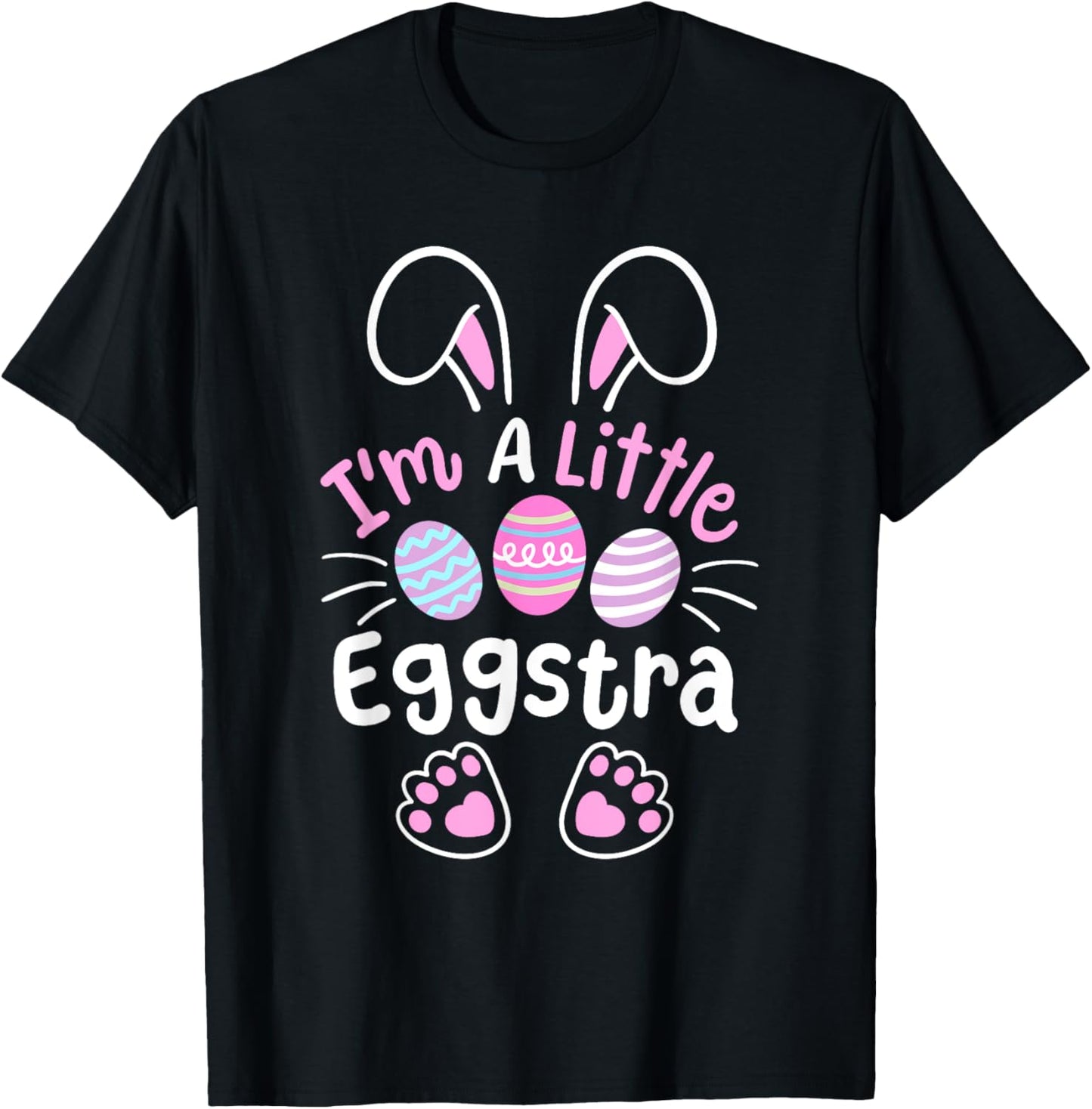 Im A Little Eggstra Funny Easter Egg Hunting Boys Girls Kids T-Shirt - T-Shirt | Black