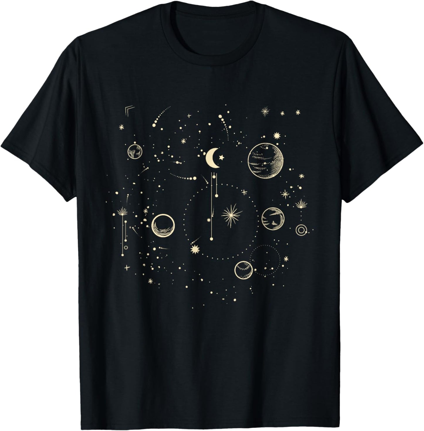 Astronomy Stars Sun Moon Planets Astronaut Cosmonauts Gift T-Shirt - T-Shirt | Black