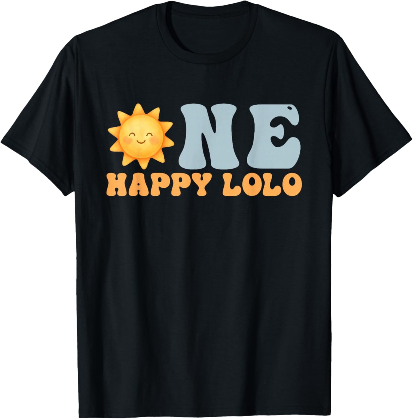 One Happy Lolo of The Bday First Trip Around The Sun T-Shirt - T-Shirt | Black