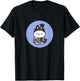 Nyaruto Cute Shikamaru Nara Cat Circle Big Chest Portrait T-Shirt - T-Shirt | Black
