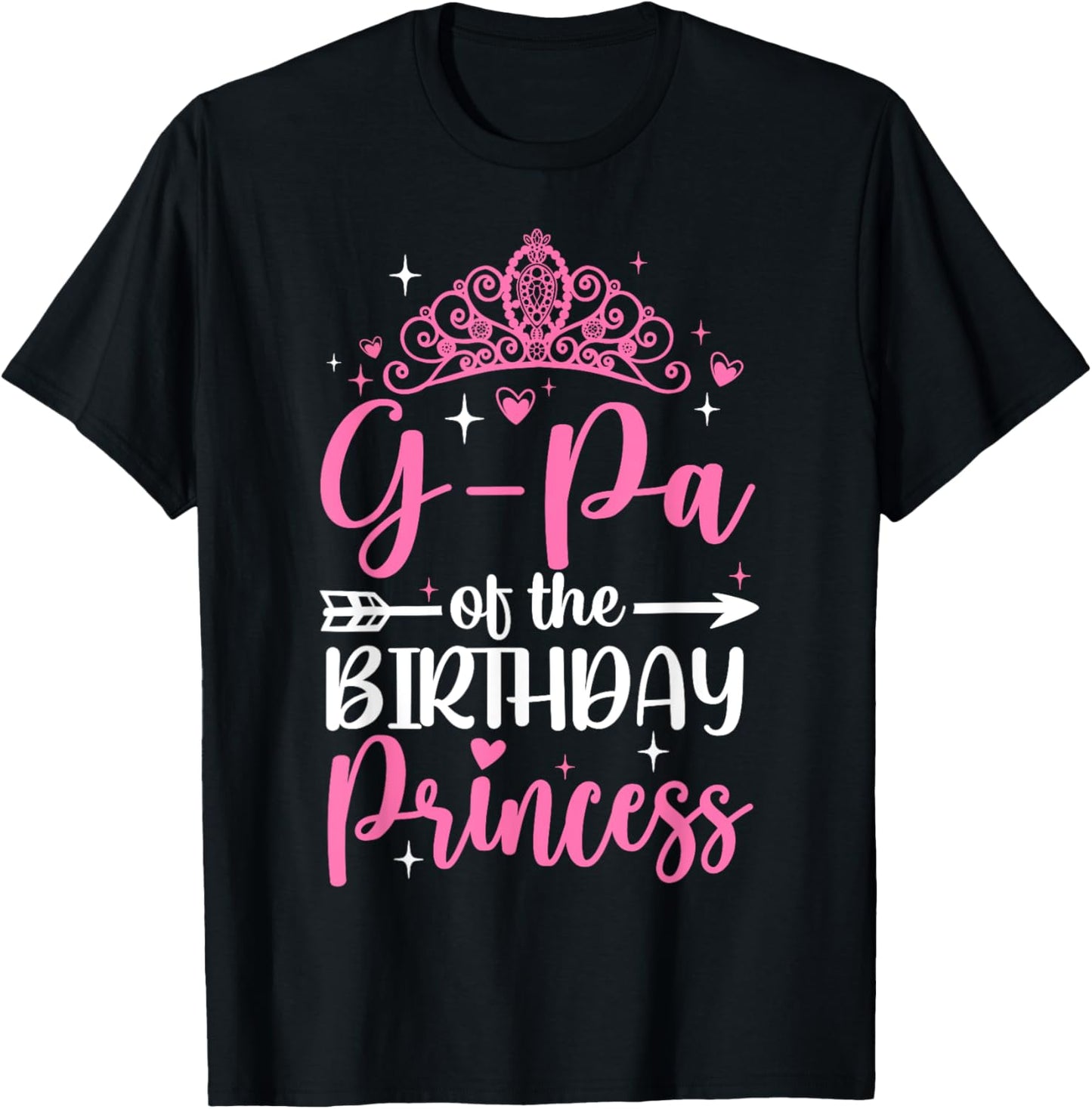 G-Pa Of The Birthday Princess Bday Girl Kid Cute Family T-Shirt - T-Shirt | Black