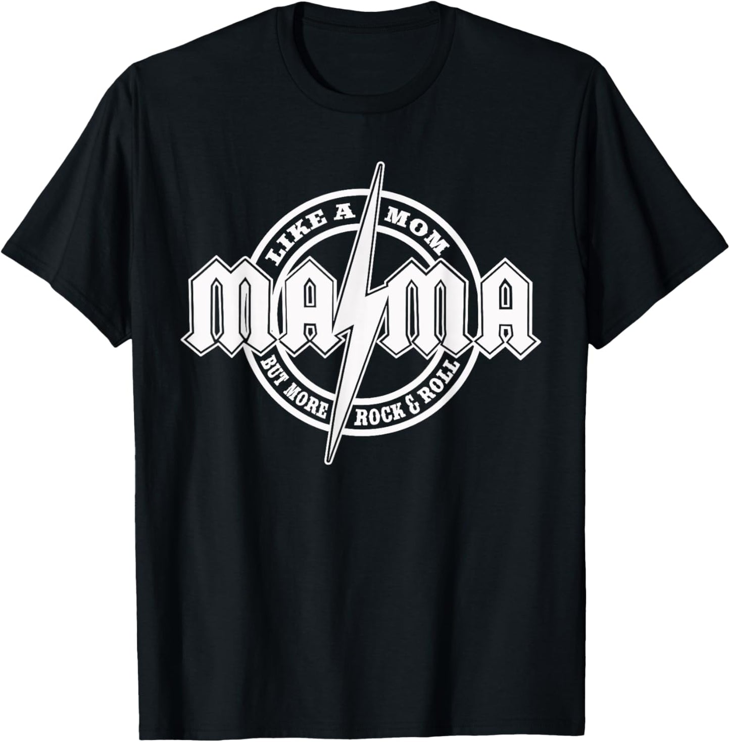 Hard Rock Mama - Mama Lightning Bolt T-Shirt - T-Shirt | Black