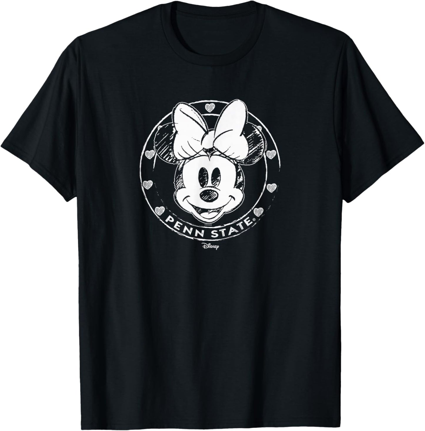 Penn State Nittany Lions Minnie Mouse Sketch Navy T-Shirt - T-Shirt | Black