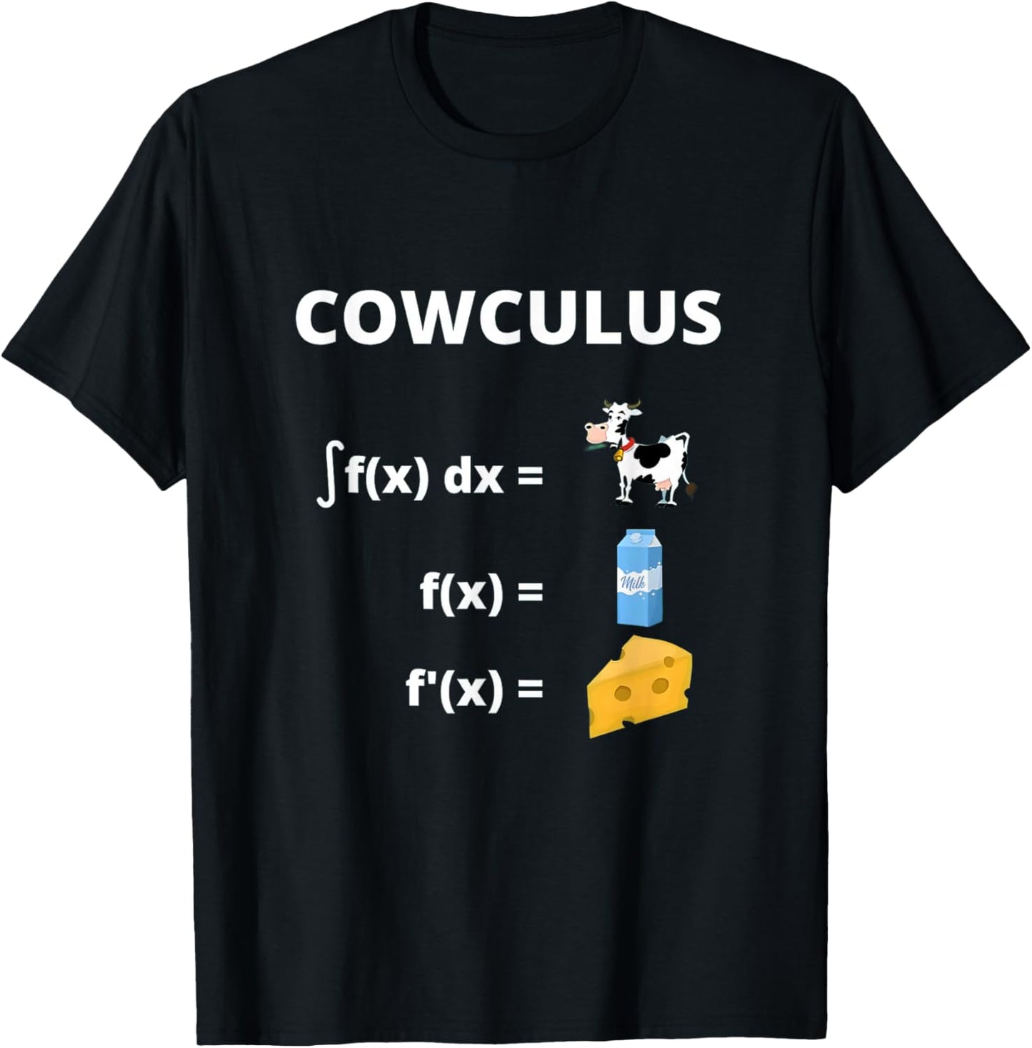 Funny Maths Cowculus Math Cows Product T-Shirt - T-Shirt | Black