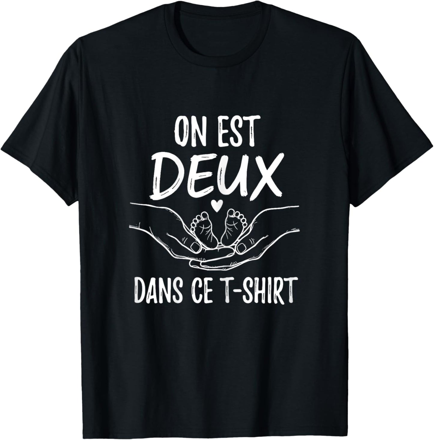 Pregnancy Announcement One Is Two in This T-Shirt - T-Shirt | Black