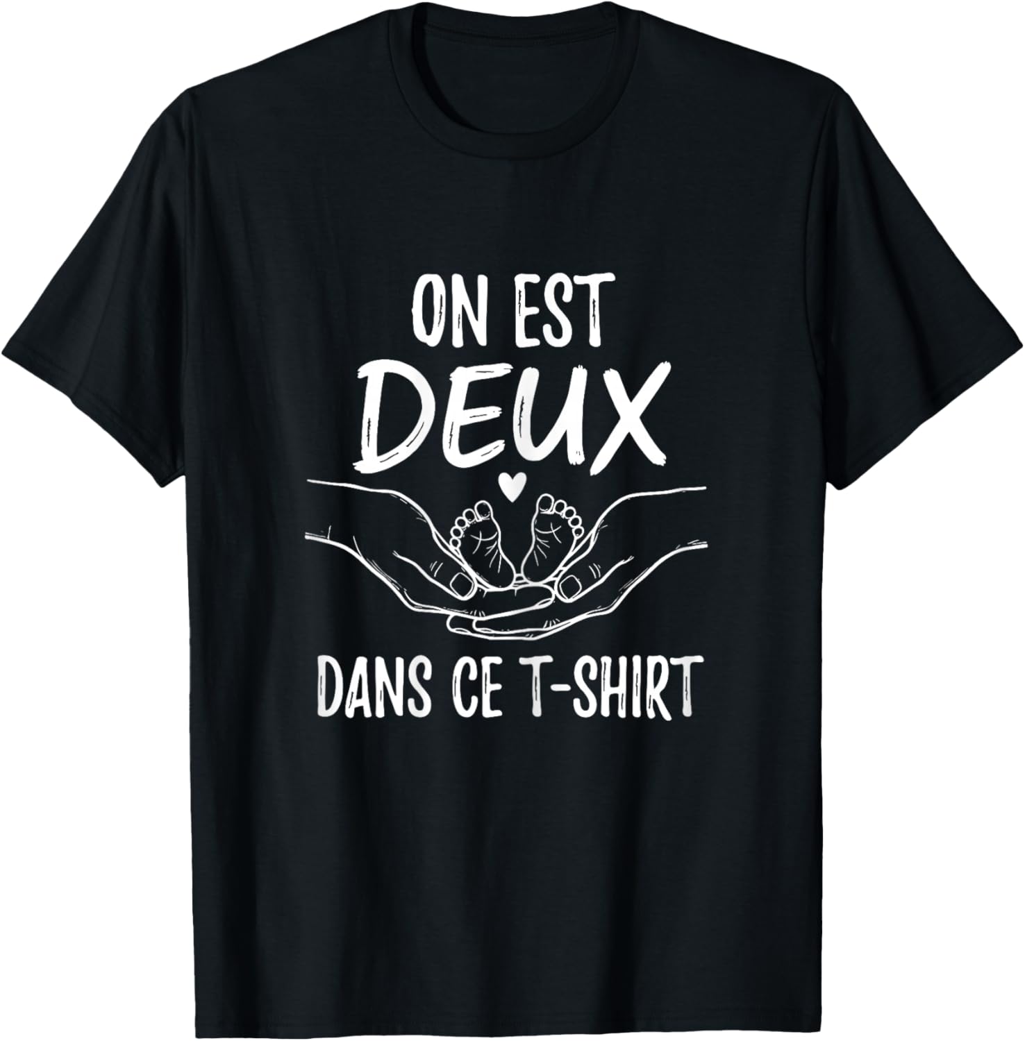 Pregnancy Announcement One Is Two in This T-Shirt - T-Shirt | Black