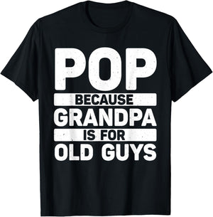 Best Pop Design For Grandpa From Grandkids Father's Day Pop T-Shirt - T-Shirt | Black