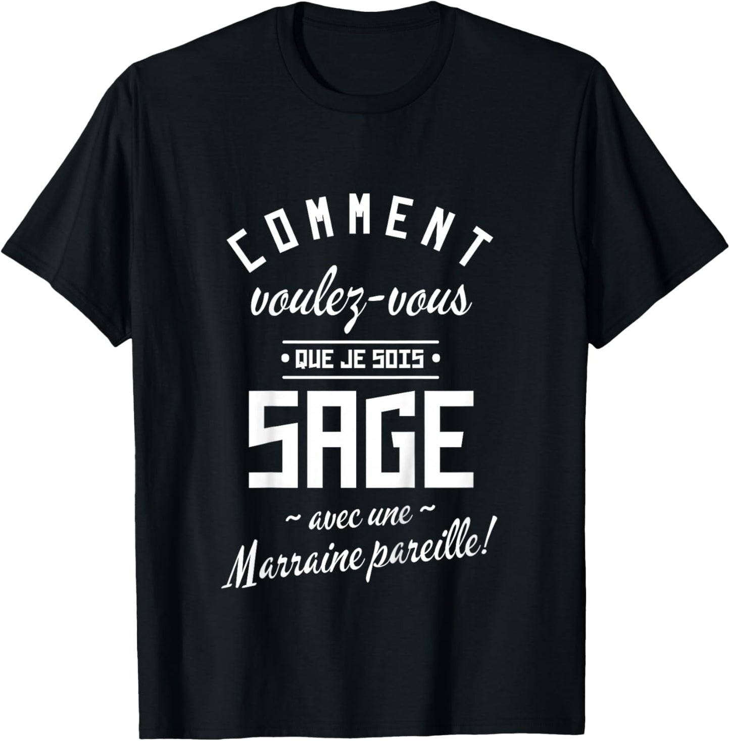 Children's Godmother Godson Sage – Funny Gift Child T-Shirt - T-Shirt | Black