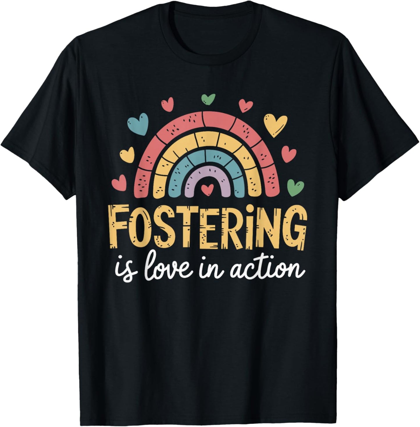 Foster Care Support And Foster Adopt For Foster Parents T-Shirt - T-Shirt | Black