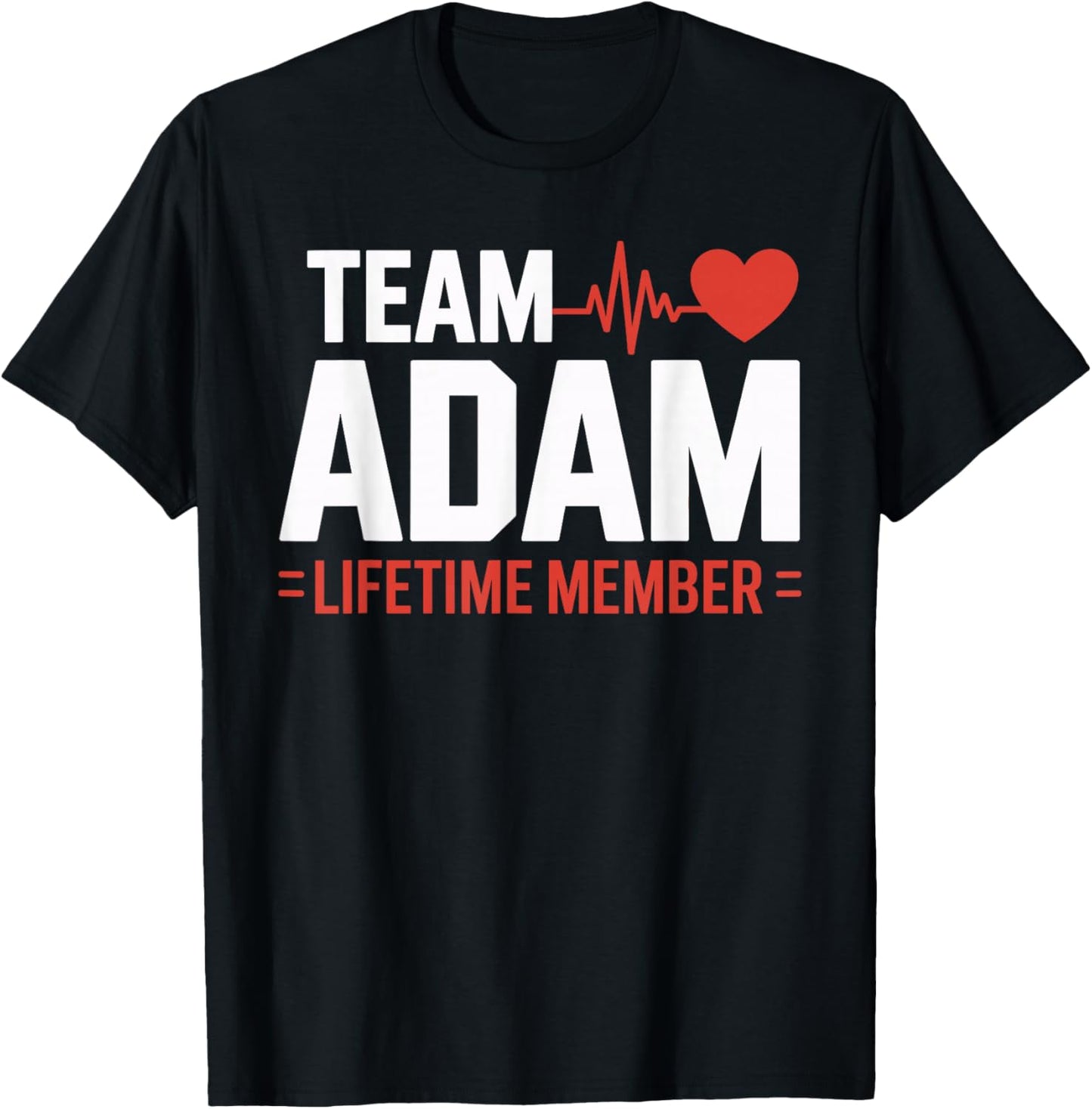 Team ADAM Lifetime Member Name T-Shirt - T-Shirt | Black