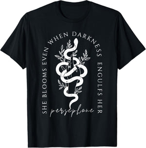 Hades and Persephone Mythology Persephone's Pomegranates T-Shirt - T-Shirt | Black