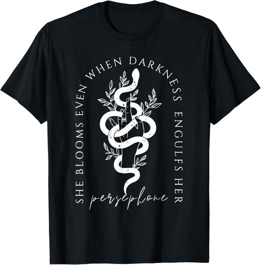 Hades and Persephone Mythology Persephone's Pomegranates T-Shirt - T-Shirt | Black