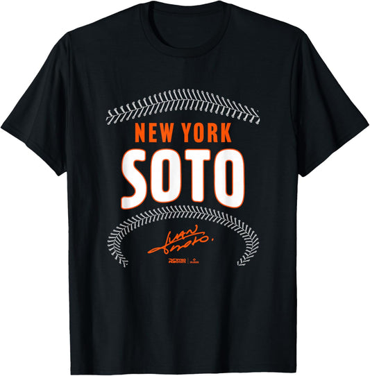 Juan Soto New York Name & Number (Front & Back) T-Shirt - T-Shirt | Black