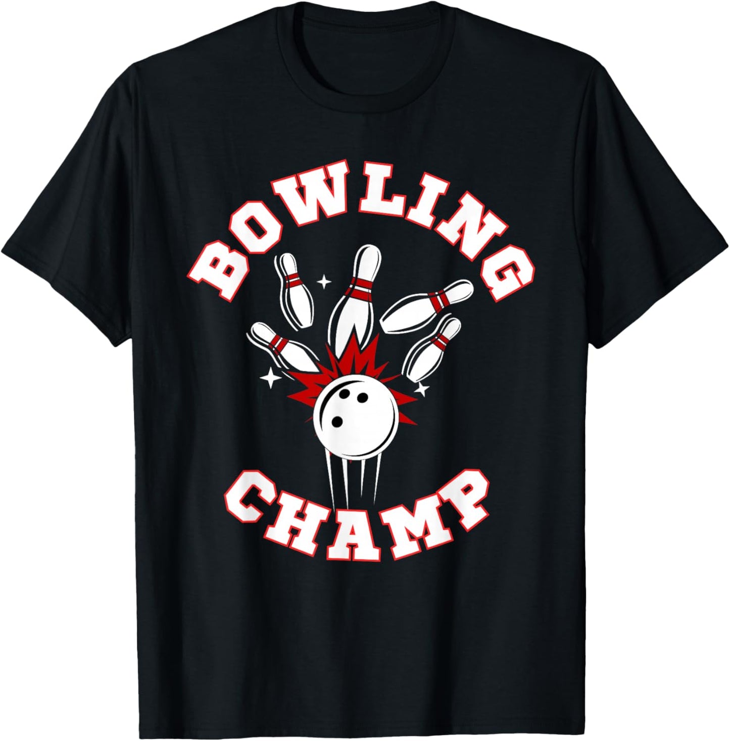 Bowling Champ Champion T-Shirt - T-Shirt | Black