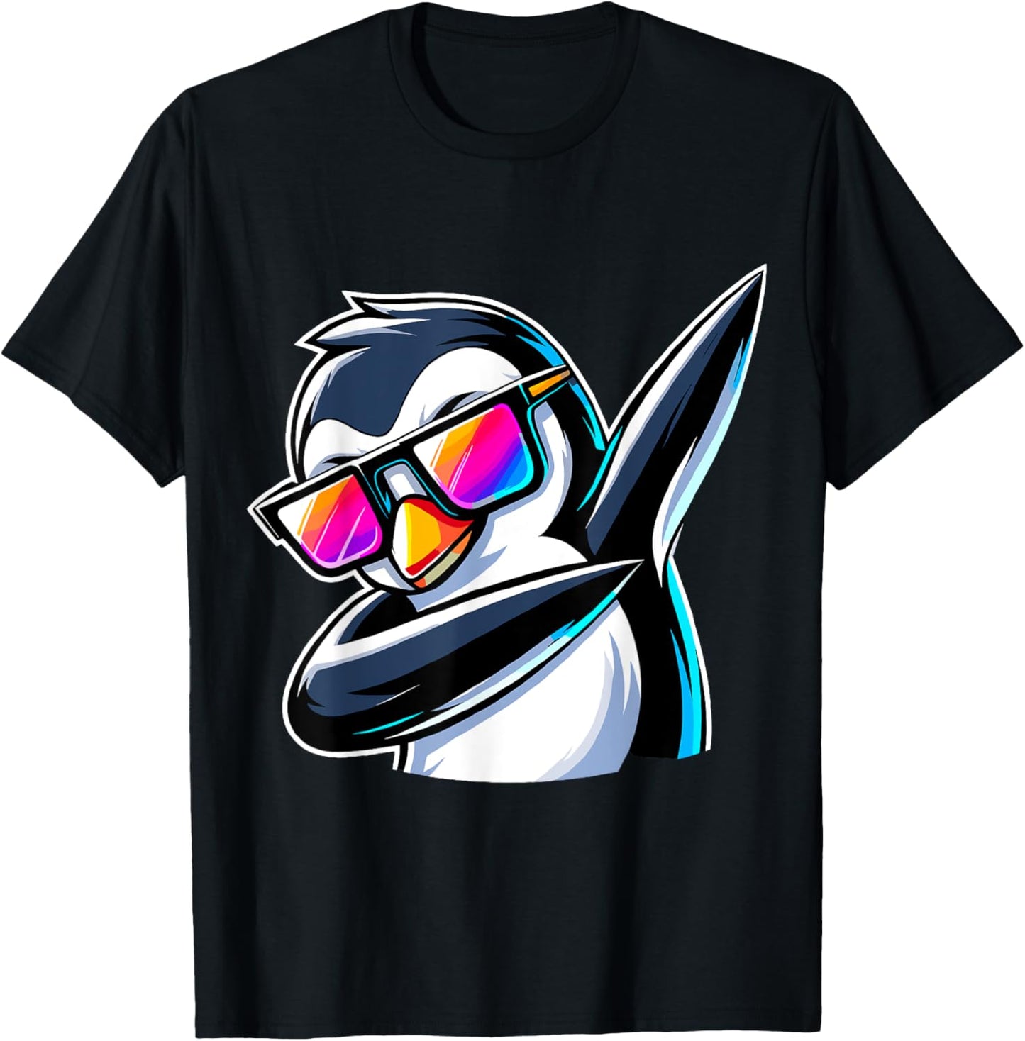 Dabbing Penguin T-Shirt - T-Shirt | Black
