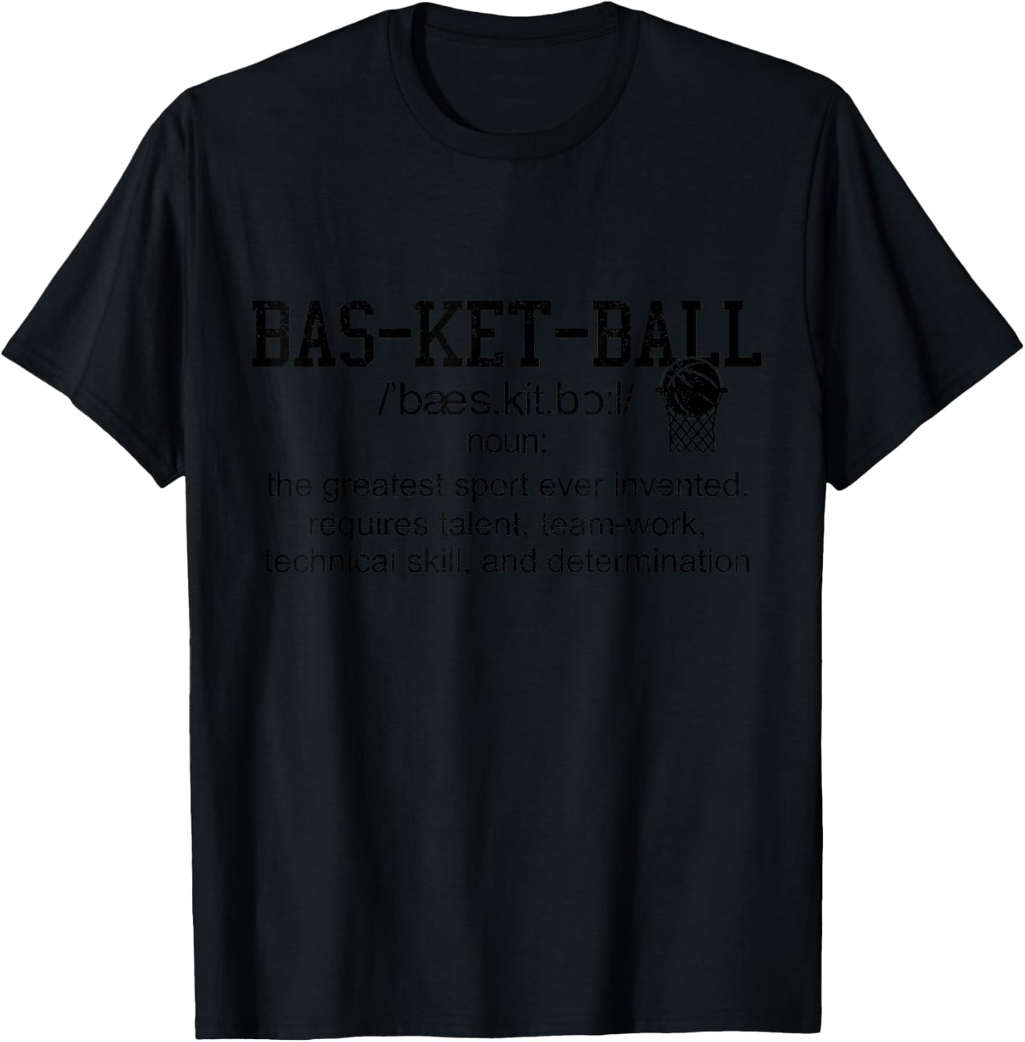 Basketball Definition Funny Bball Player Sports T-Shirt - T-Shirt | Black