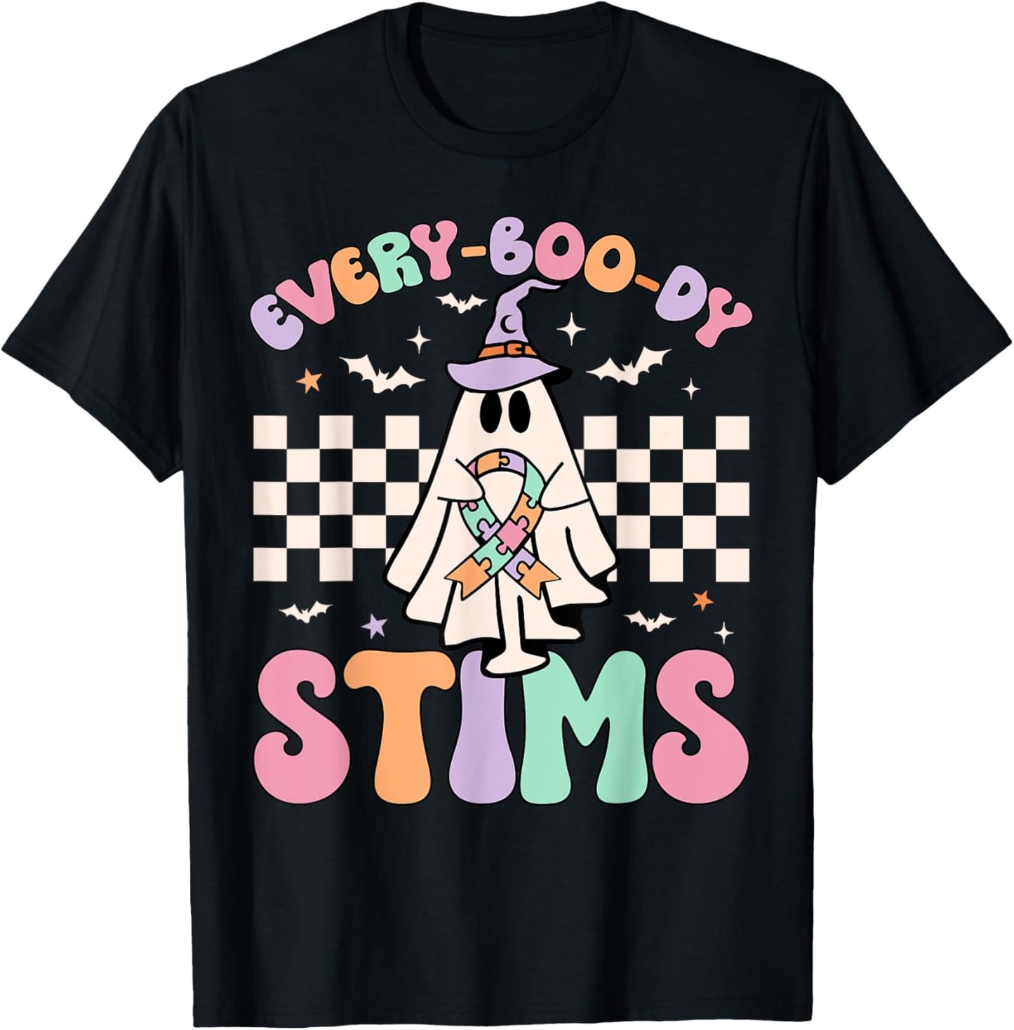 Sped Teacher Halloween Everybody Stims Special Education ABA T-Shirt - T-Shirt | Black