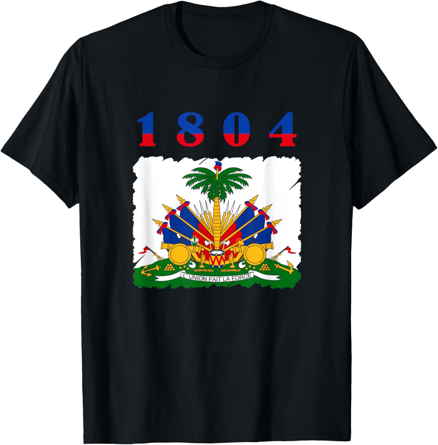Haiti Flag Symbol Pride Roots Haitian 1804 T-Shirt - T-Shirt | Black