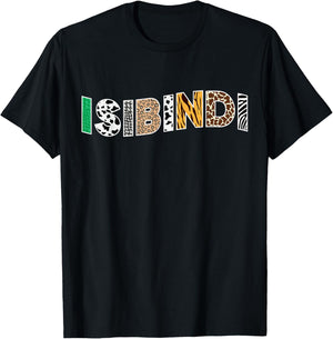 Isibindi Courage Wavy Animal Skin Print Design for School T-Shirt - T-Shirt | Black