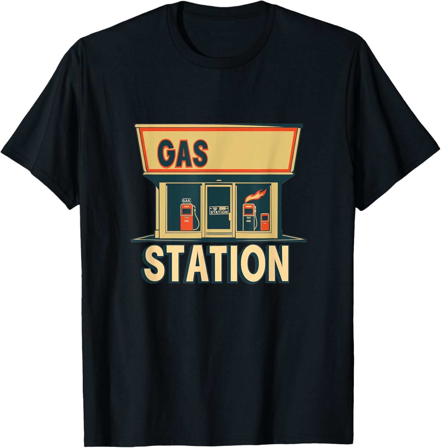 Cool Gas Station Outfit for Petrol Station and Gasoline Fans T-Shirt - T-Shirt | Black