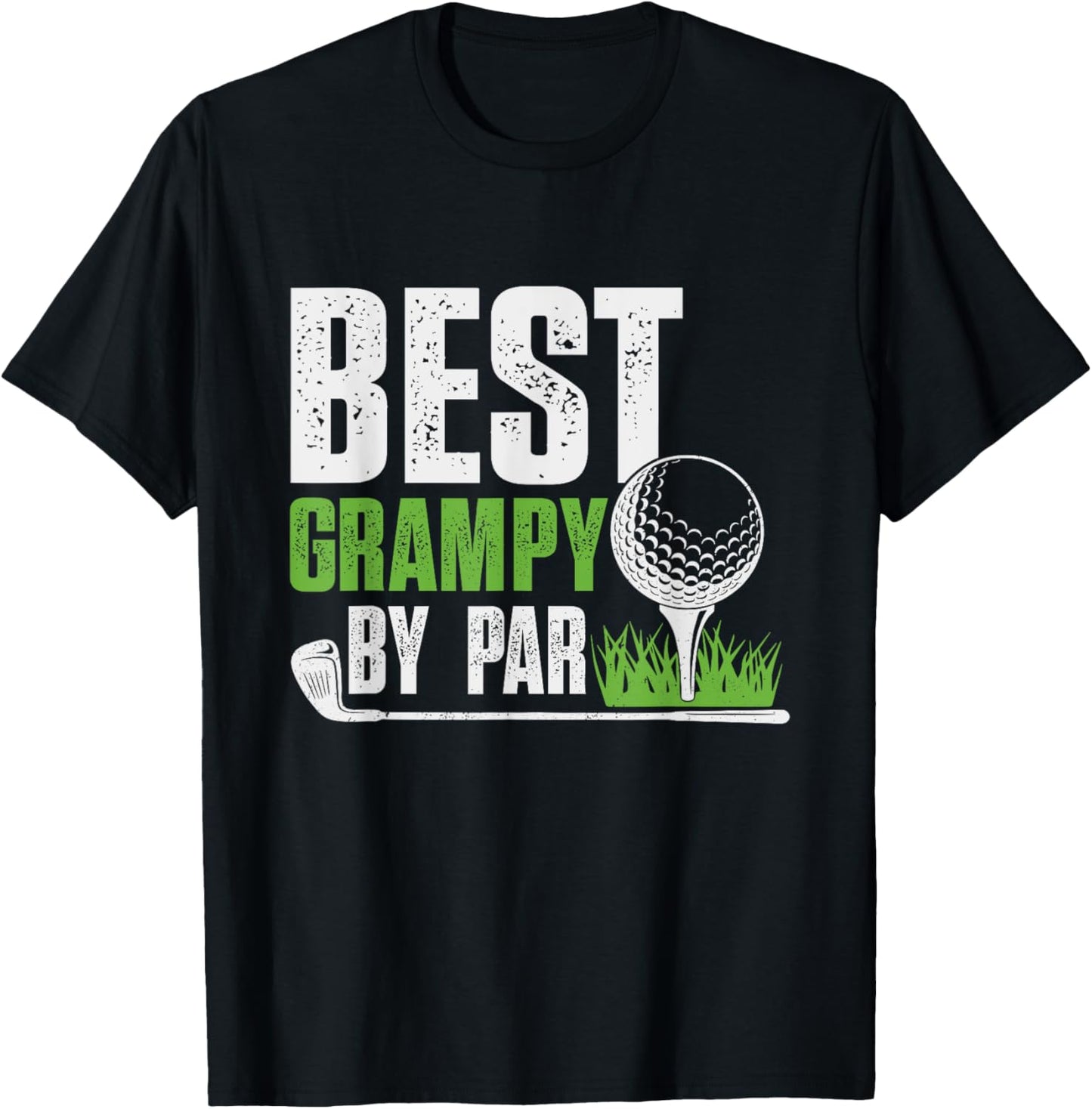 Vintage Best Grampy By Par Gifts For Fathers Day Golf Lover T-Shirt - T-Shirt | Black