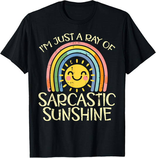 Im Just Ray Sarcastic Sunshine Funny Saying Groovy Women T-Shirt - T-Shirt | Black