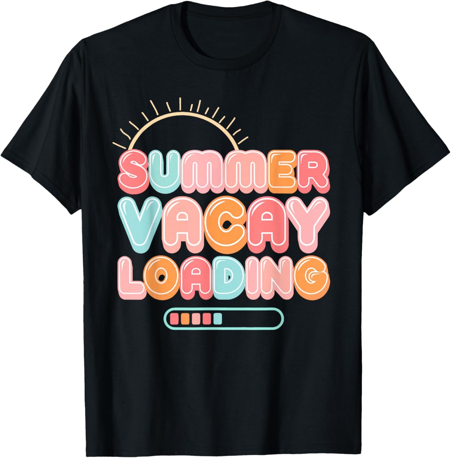 Summer Vacay Loading Vacation Hawaii Beach Family Matching Women Girls Kids T-Shirt - T-Shirt | Black