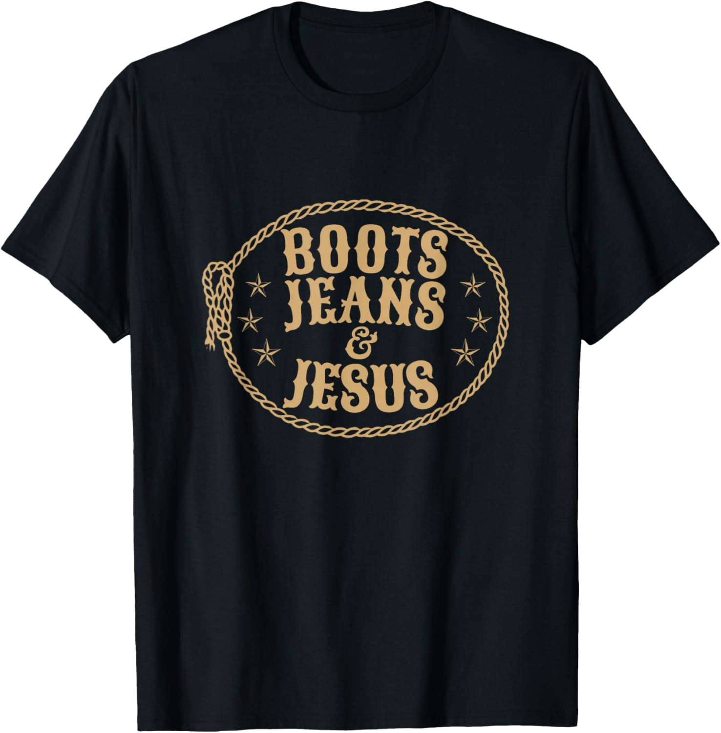 Cute Boots Jeans And Jesus Cowgirl Christian Country Western T-Shirt - T-Shirt | Black