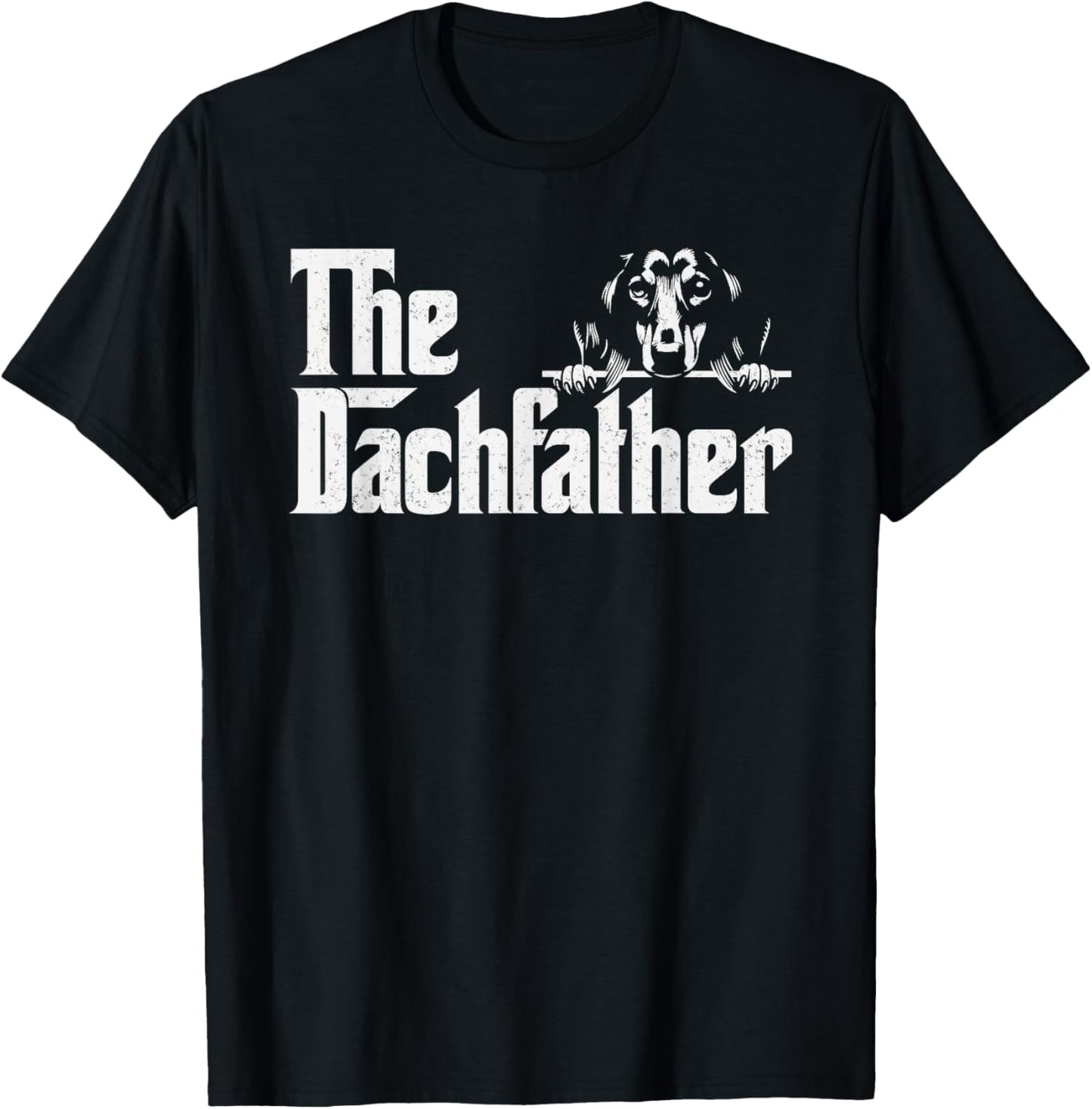 The Dachshund Fathers Day Dogfather gifts Wiener Dog Lover T-Shirt - T-Shirt | Black