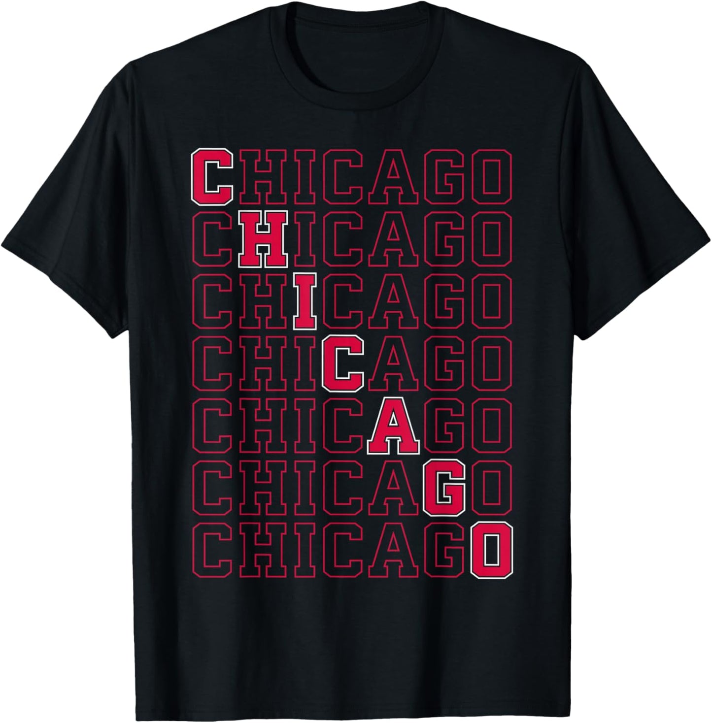 Retro Chicago T-Shirt - T-Shirt | Black