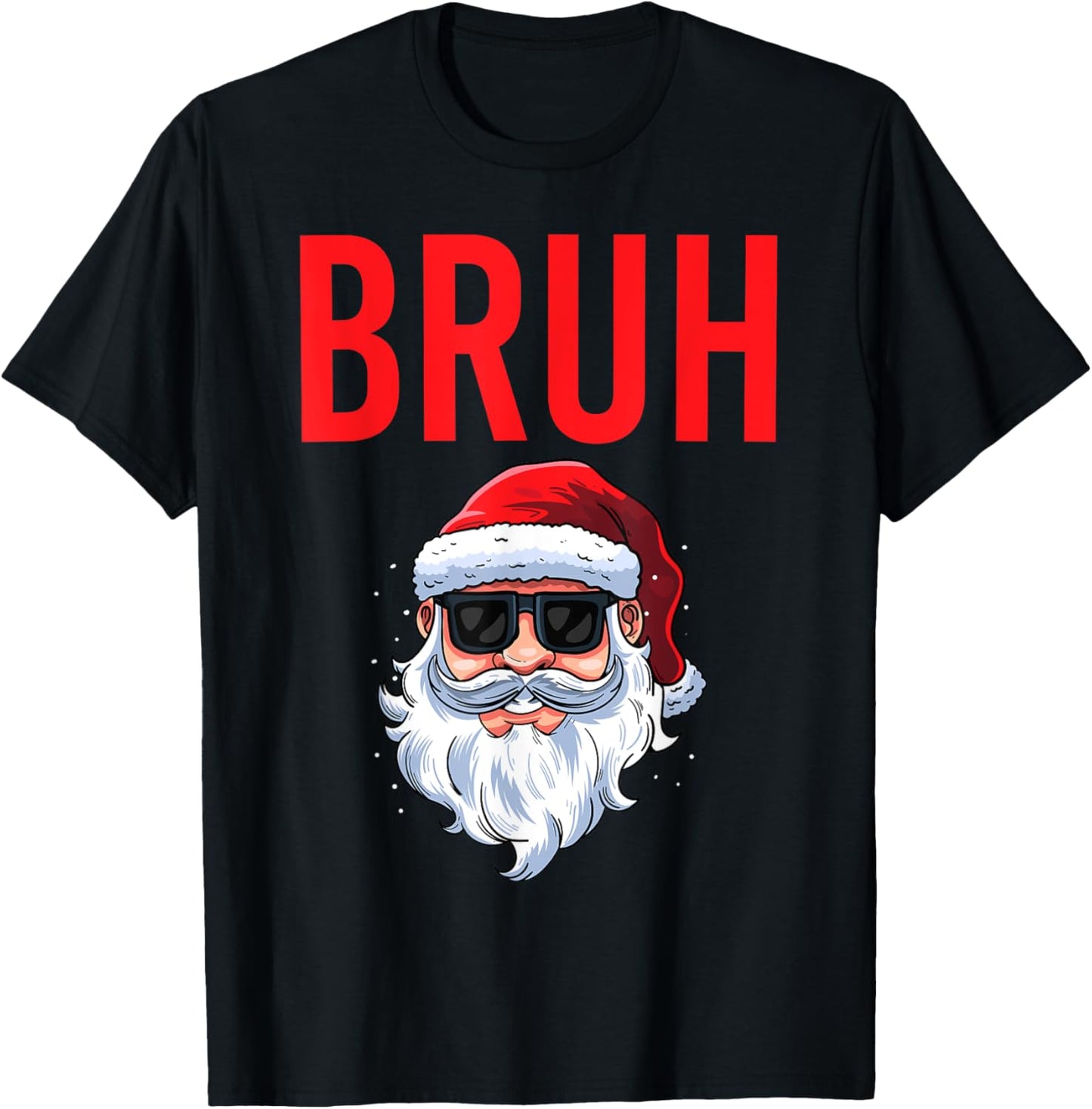 Merry Christmas Bruh Meme Funny Saying for Brother Boys Men T-Shirt - T-Shirt | Black