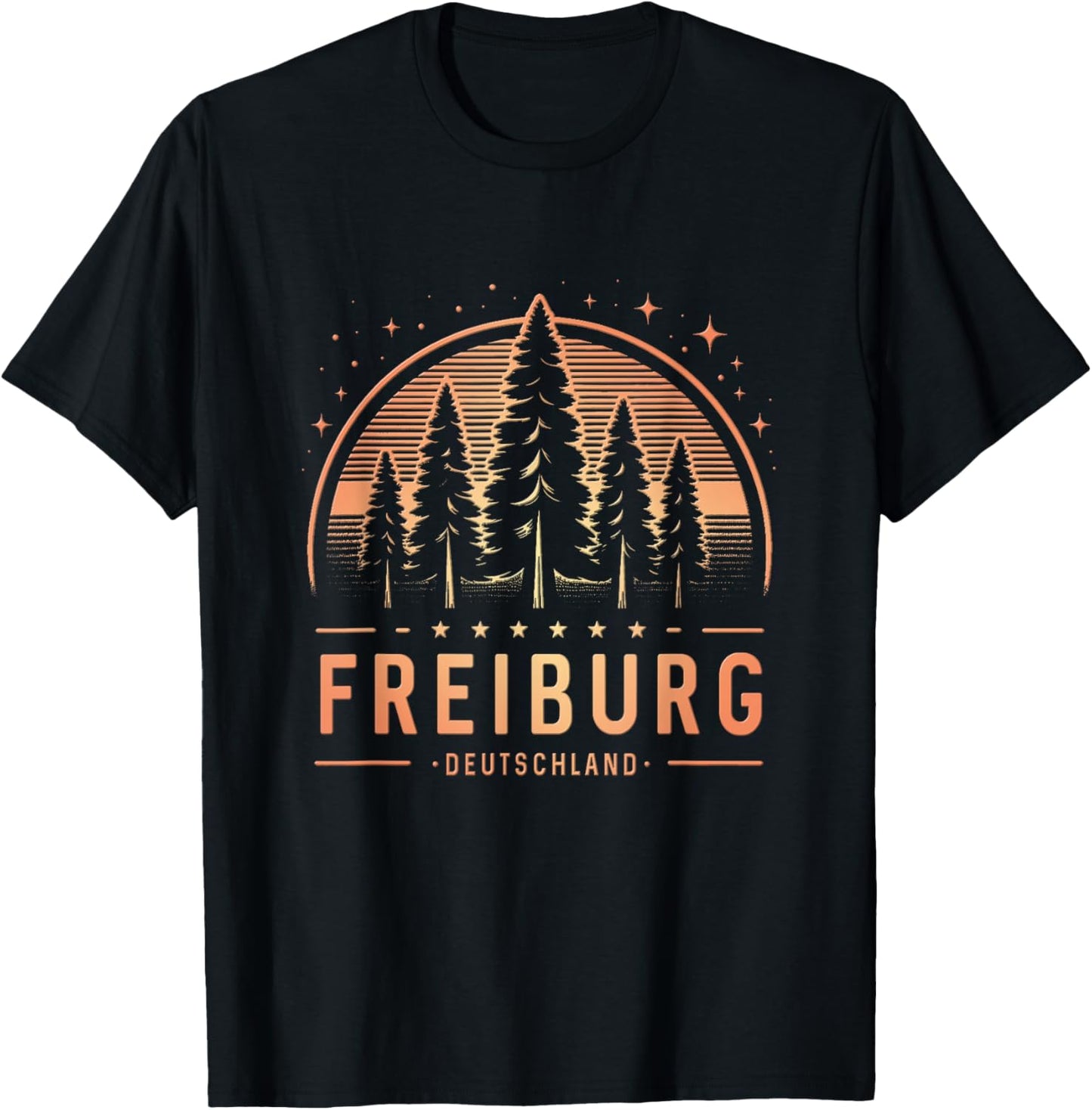 Freiburg Germany | Freiburg Deutschland Trekking T-Shirt - T-Shirt | Black