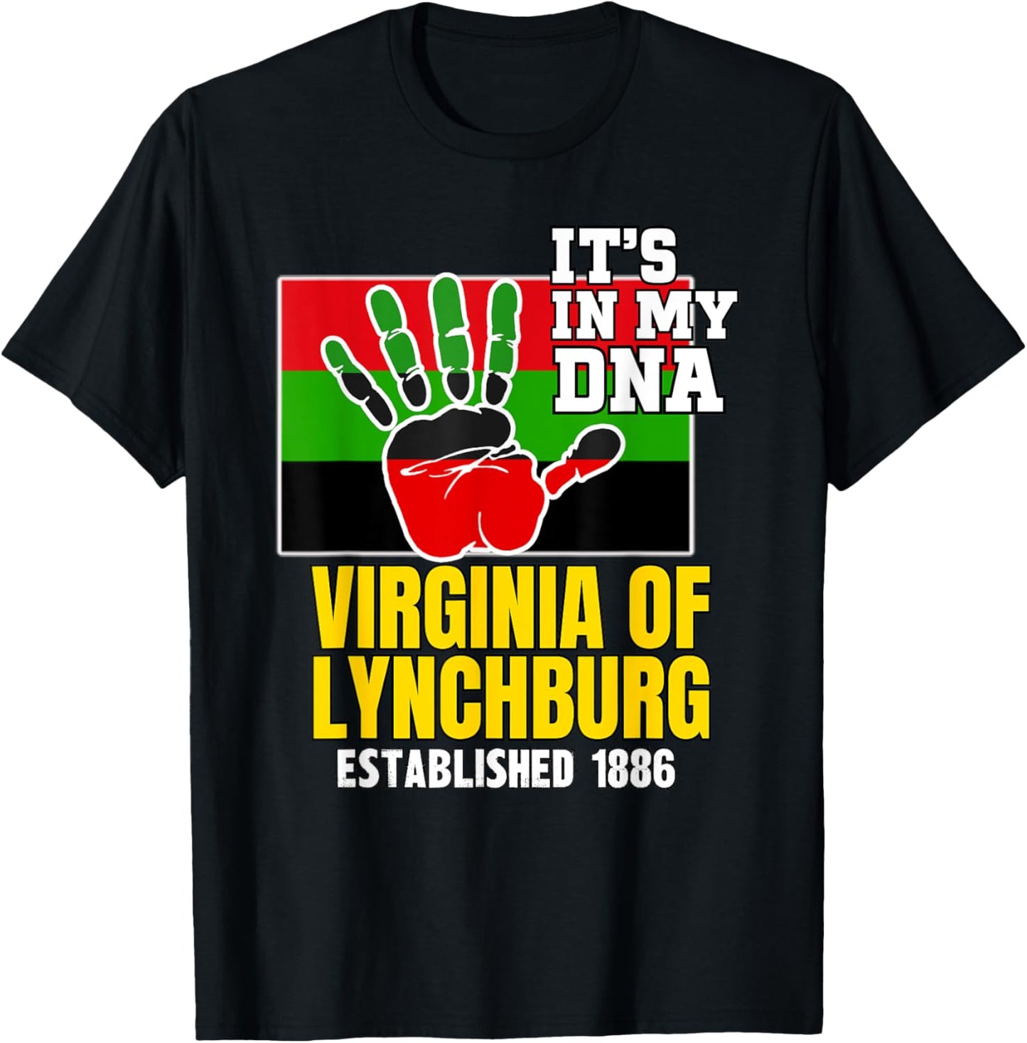 Virginia of Lynchburg, VUL, Flag HBCU HBC T-Shirt - T-Shirt | Black