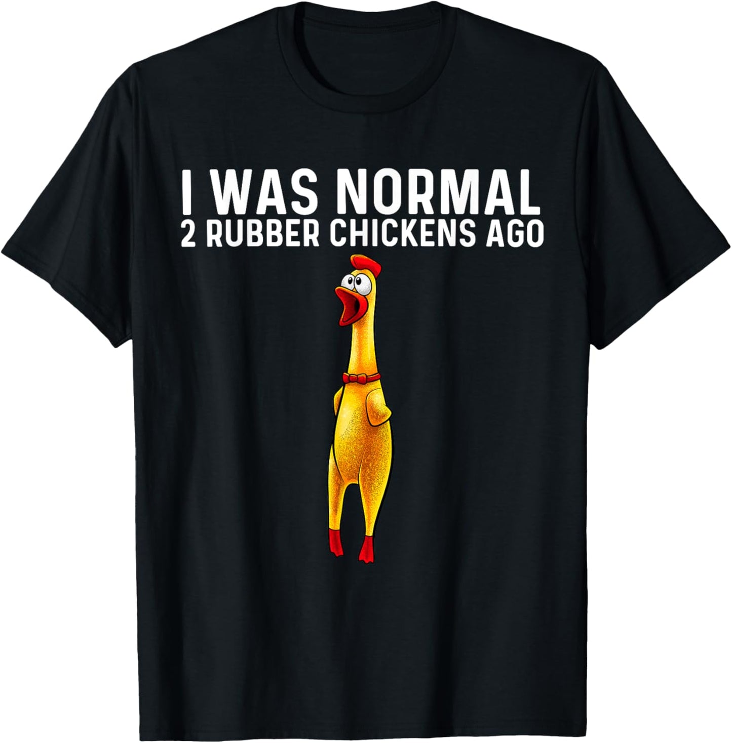 Funny Rubber Chicken Design Women Chicken Toy Lovers T-Shirt - T-Shirt | Black