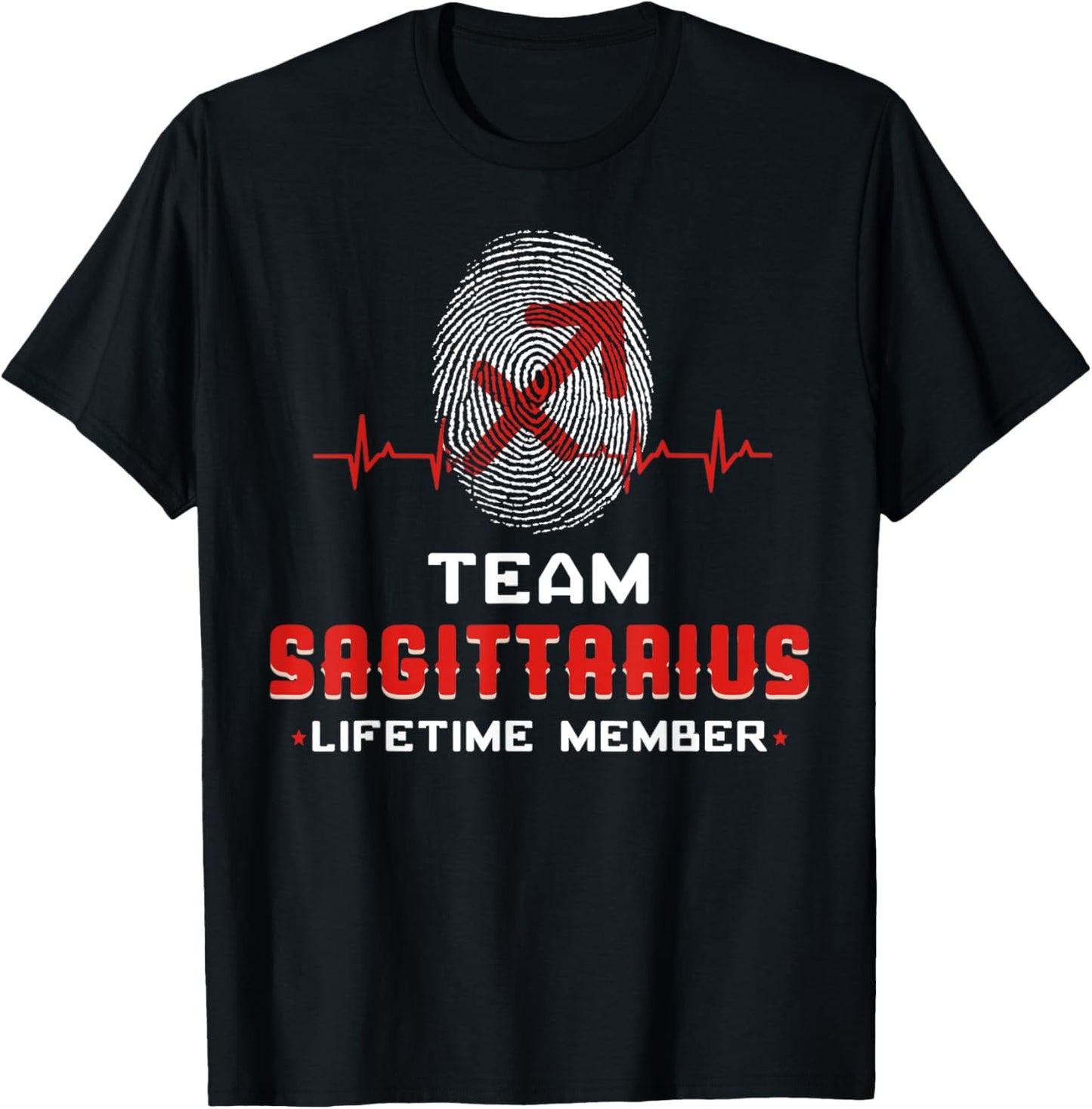Team Sagittarius Lifetime Member Birthda Nov Dec Zodiac Sign T-Shirt - T-Shirt | Black