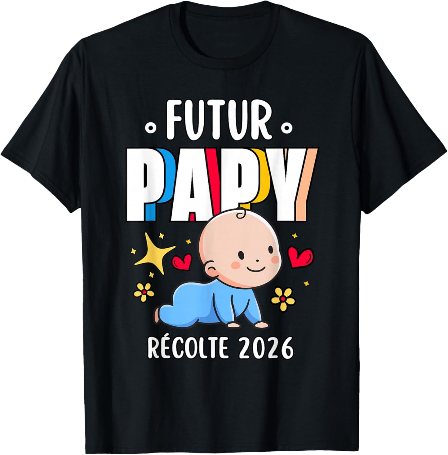 Gift Future Grandpa 2026 Grandpa Announcement Pregnancy Baby T-Shirt - T-Shirt | Black