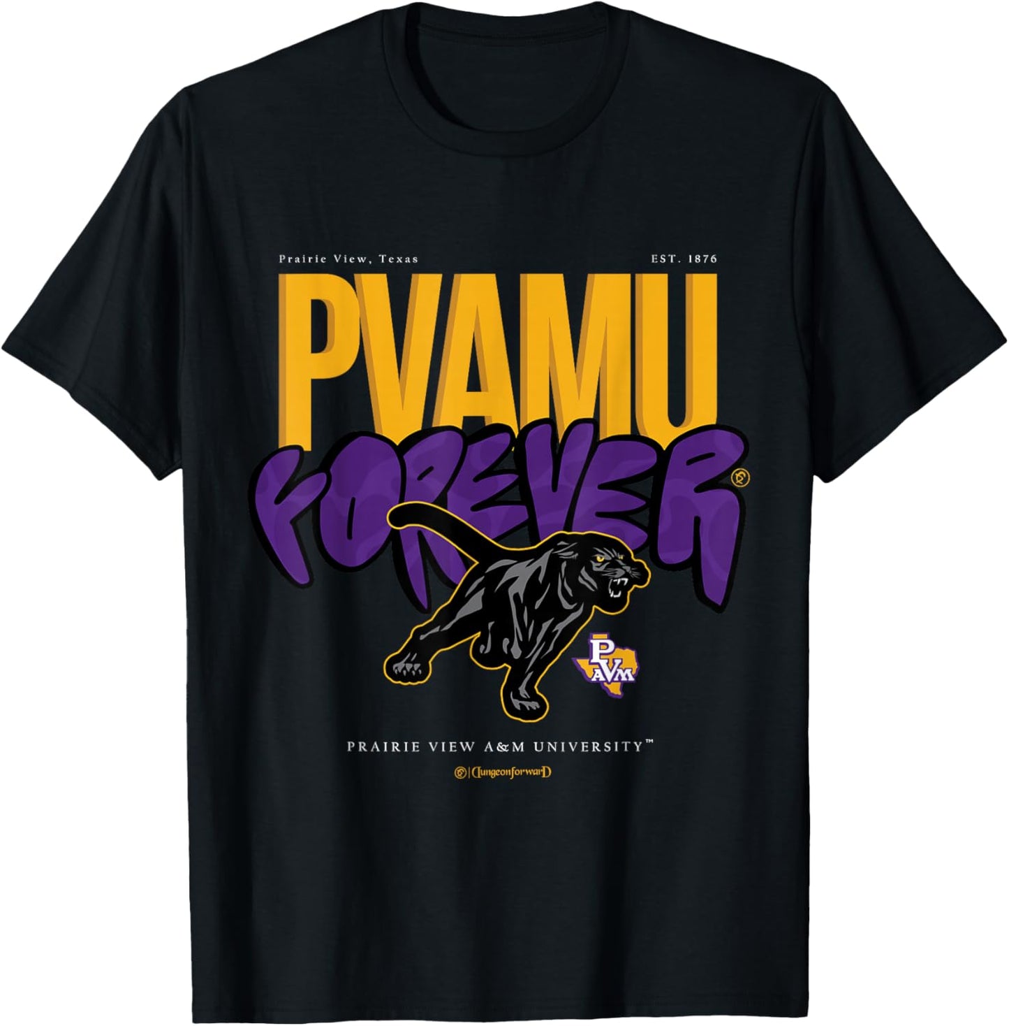 The Yard Essentials - Prairie View A&M University - Forever T-Shirt - T-Shirt | Black