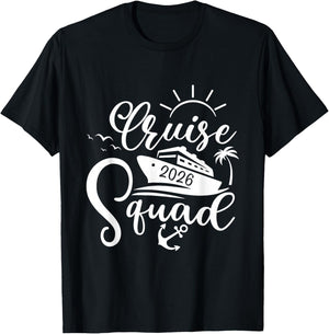 Cruise Squad 2026 Family Group Matching Cruising Vacation T-Shirt - T-Shirt | Black