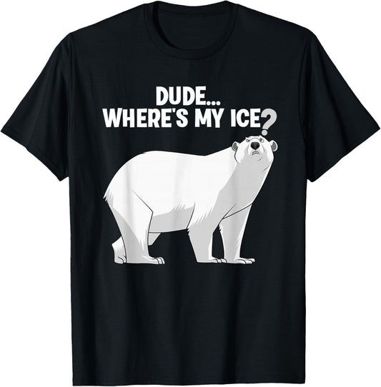 Best Polar Bear Design Boys Kids Polar Bear Lover T-Shirt - T-Shirt | Black