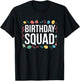 Birthday Squad, Birthday Celebration Crew T-Shirt - T-Shirt | Black