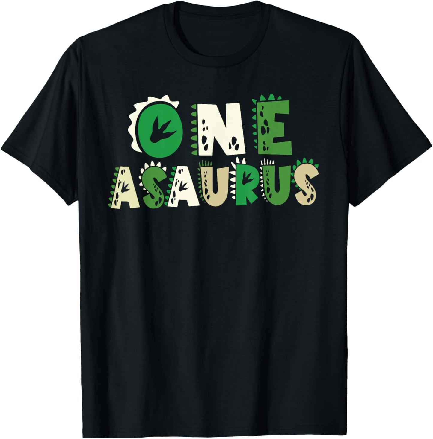 1st Birthday Dinosaur Oneasaurus Cute First Birthday Kids T-Shirt - T-Shirt | Black